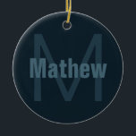 Modern redigerbar Namn Julgransprydnad Keramik<br><div class="desc">Helt redigerbart namn,  anpassa som du vill!</div>