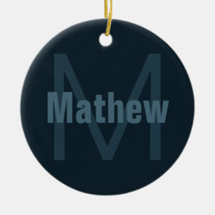 Modern redigerbar Namn Julgransprydnad Keramik