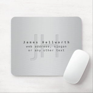 Modern redigerbar Namn & Slogan   Grått-övertoning Musmatta