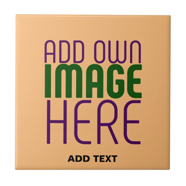 MODERN REDIGERBAR PEPPARORANGE BILD TEXTMALL KAKELPLATTA (Framsidan)