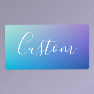 Modern redigerbar skriptskrivning Colorful Ombre Fraktsedel