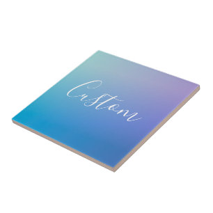 Modern redigerbar skriptskrivning Colorful Ombre Kakelplatta