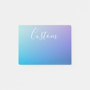Modern redigerbar skriptskrivning Colorful Ombre Post-it Block