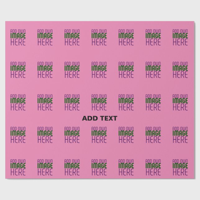MODERN REDIGERBAR SÖT HETROSA BILD TEXTMALL PRESENTPAPPER (Platt)