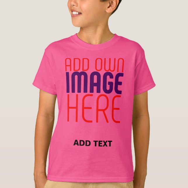 MODERN REDIGERBAR SÖT WOW ROSA BILDTEXTMALL T SHIRT (Framsida)