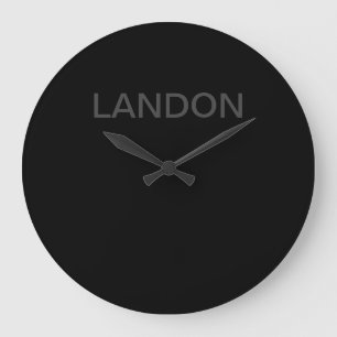 Modern redigerbar text Grått och svart Mörk Stor Klocka