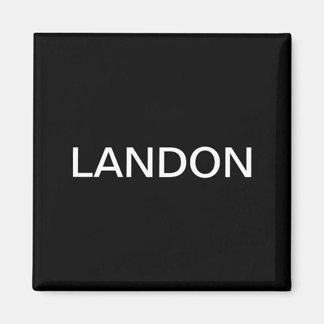 Modern redigerbar text | Svartvitt Magnet (Framsidan)