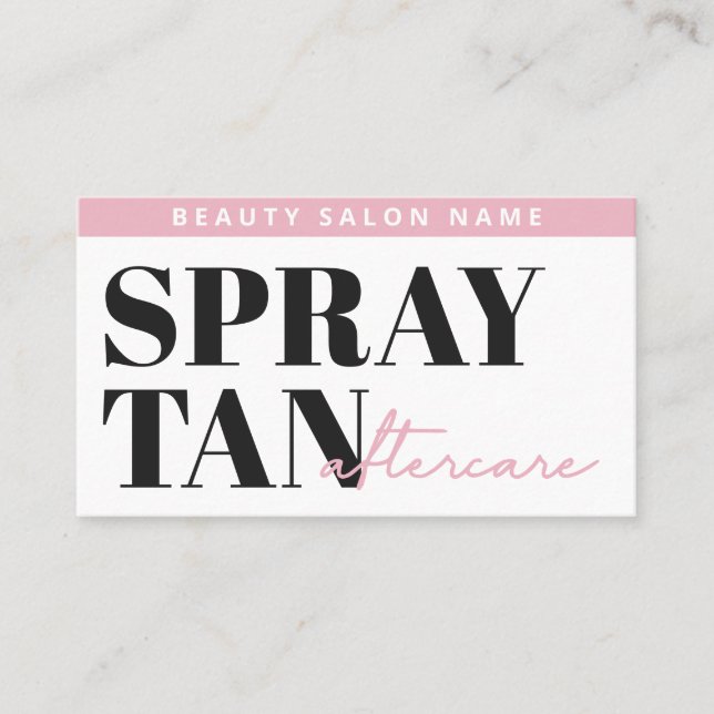Modern redigerbart kort om inte spray Tan-eftervår (Framsida)