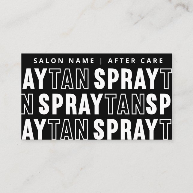 Modern redigerbart kort om inte spray Tan-eftervår (Framsida)