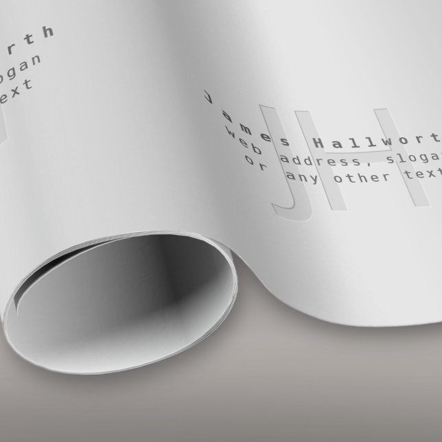 Modern redigerbart namn & slogan | Grå gradient  Presentpapper (Skapare uppladdad)