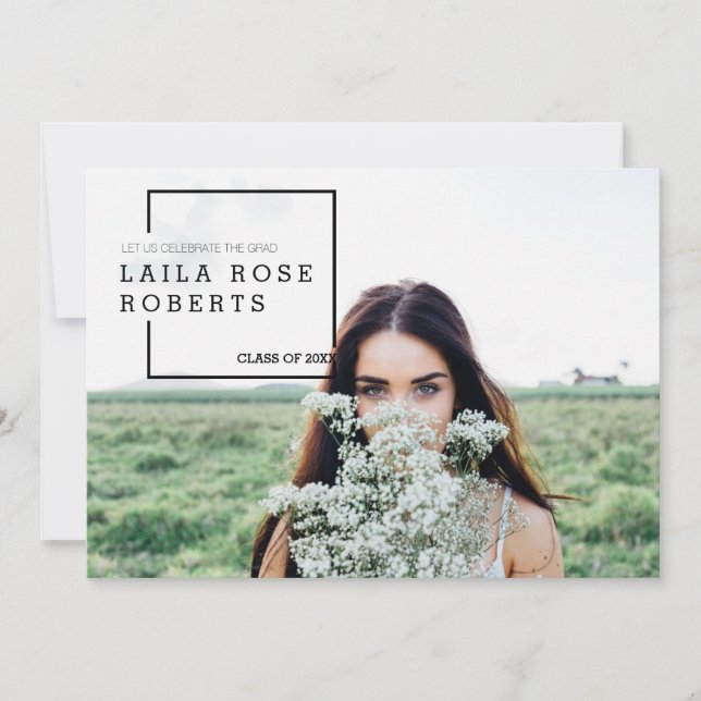 Modern redigering | Foto från Studenten Firande Inbjudningar (Framsida)