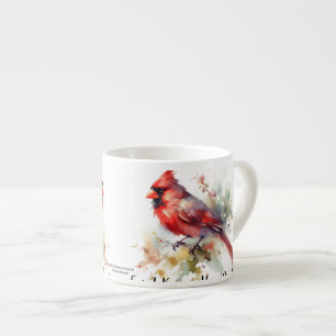 Modern Reds ''Du är nära'' CARDINAL Benporslin Espressomugg
