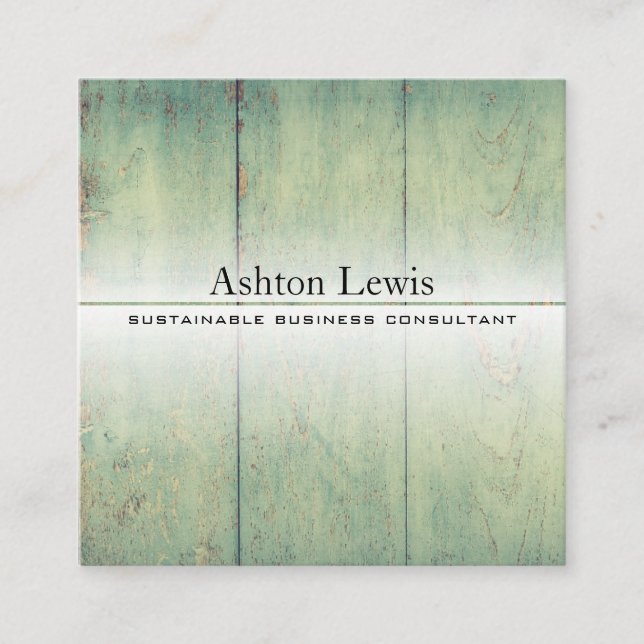 Modern regenerisk Vintage Barnwood Fyrkantigt Visitkort (Framsida)