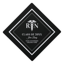 Modern registrerad Nurse Black White Glitter Namn