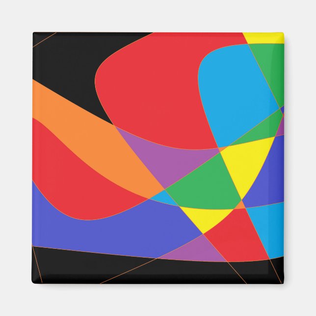 Modern regnbåge - Färgad Art Magnet (Framsidan)