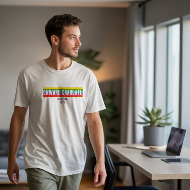 Modern regnbåge-framåt-examenströja för den självs t shirt (Skapare uppladdad)