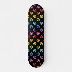 Modern Regnbåge Glitter Prick Glans Mönster Mini Skateboard Bräda 18,5 Cm