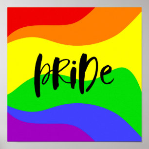 Modern regnbåge i Pridet Poster
