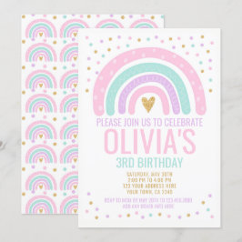 Modern regnbåge inbjudningar