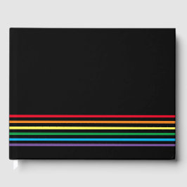 Modern regnbåge på svart gästböcker