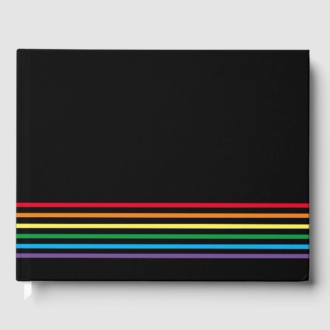 Modern regnbåge på svart gästböcker (Framsida)