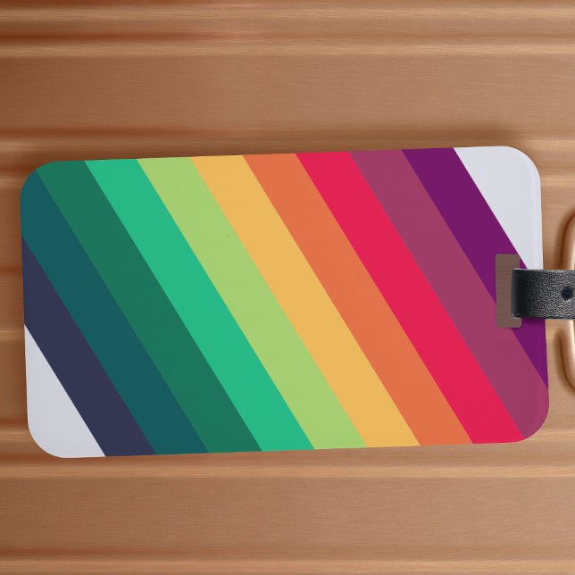 Modern regnbåge | Rand LGBT Gay pride Bagagebricka (Skapare uppladdad)