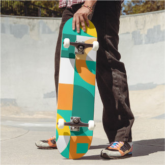 Modern regnbågsfärgad geometrisk Mönster Mini Skateboard Bräda 18,5 Cm
