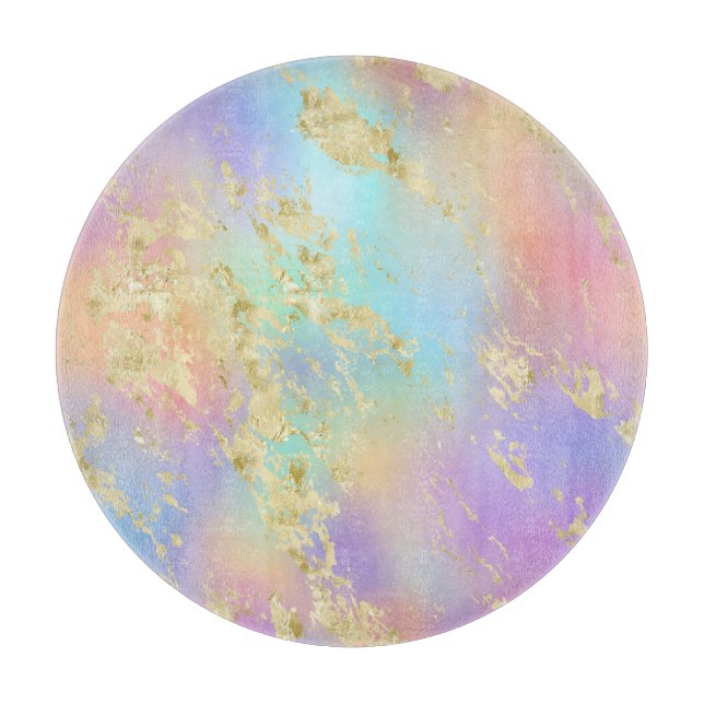 Modern regnbågsgradient och Guld Marble Mönster (Framsidan)