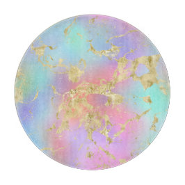 Modern regnbågsgradient och Guld Marble Mönster