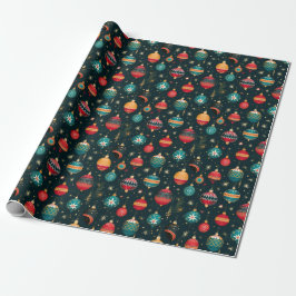 Modern Reindeer God jul Gift Wrap Presentpapper