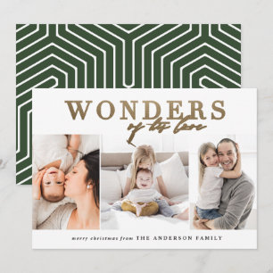 Modern religiös chic guld flerbilder jul julkort