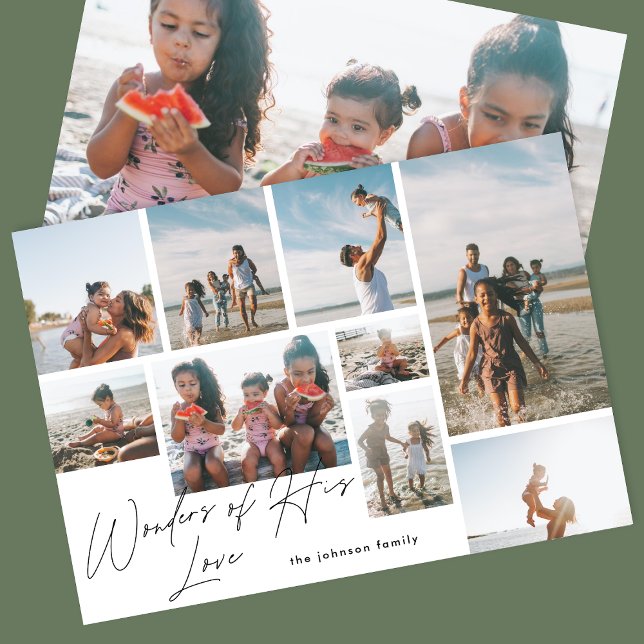 Modern Religiösa 9 Fotoundersningar i hans Kärlek Julkort (Skapare uppladdad)