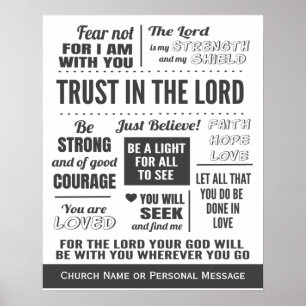 Modern Religiösa Bible Quote Church Poster