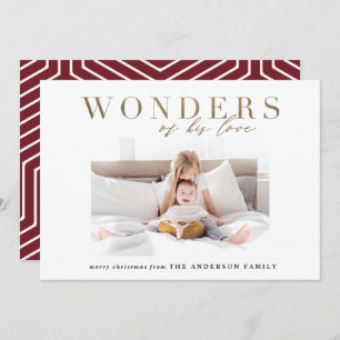 Modern religiösa chic guld multifoto jul julkort