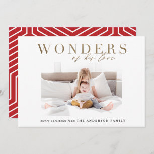 Modern religiösa chic guld multifoto jul julkort