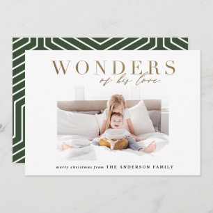 Modern religiösa chic guld multifoto jul julkort