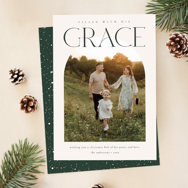 Modern Religiösa Christian Arch Photo Jul Julkort (Skapare uppladdad)
