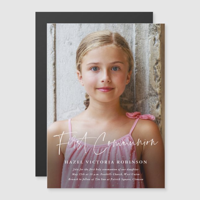 Modern Religiösa, första gemenskap Magnetisk Inbjudningskort (Fram/baksida)