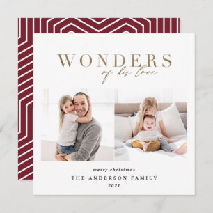 Modern religiösa guld chic multifoto-christmas julkort