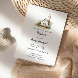 Modern Religiösa-händelse för baptism Inbjudningar