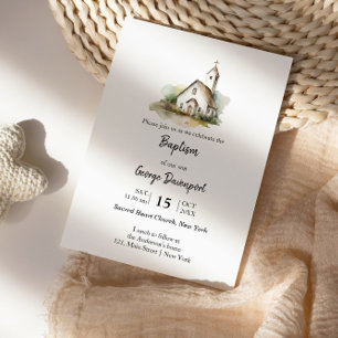 Modern Religiösa-händelse för baptism Inbjudningar