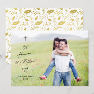 Modern Religiösa Julhimmel och naturfoto Julkort