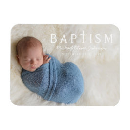 Modern Religiösa Kor Boy Baptism Photo Magnet