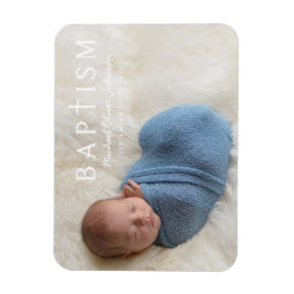 Modern Religiösa Kor Boy Baptism Photo Magnet