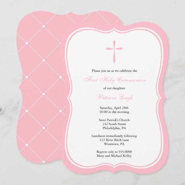 Modern Religiösa Kor, Rosa Inbjudningar (Fram/baksida)