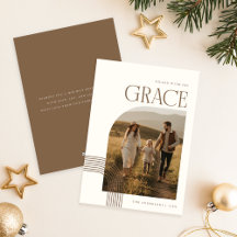 Modern Religious Christian Family Photo Christmas