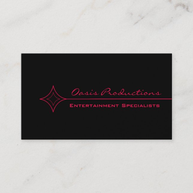 Modern ren Diamond-Affärskort, Rosa Visitkort (Framsida)