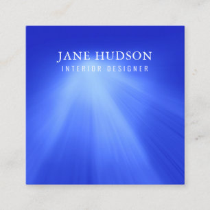 Modern Ren Elegant Design Blått Ljus Lyxig Fyrkantigt Visitkort