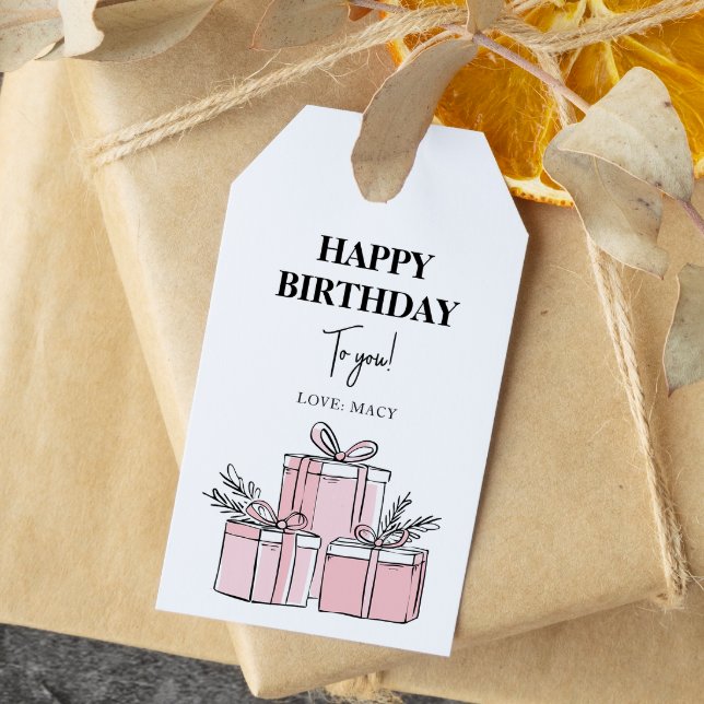 Modern ren, omformad presentationsruta Grattis på  Presentetikett (Skapare uppladdad)