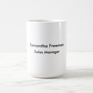 Modern, ren, svart och vit minimalistisk kaffemugg